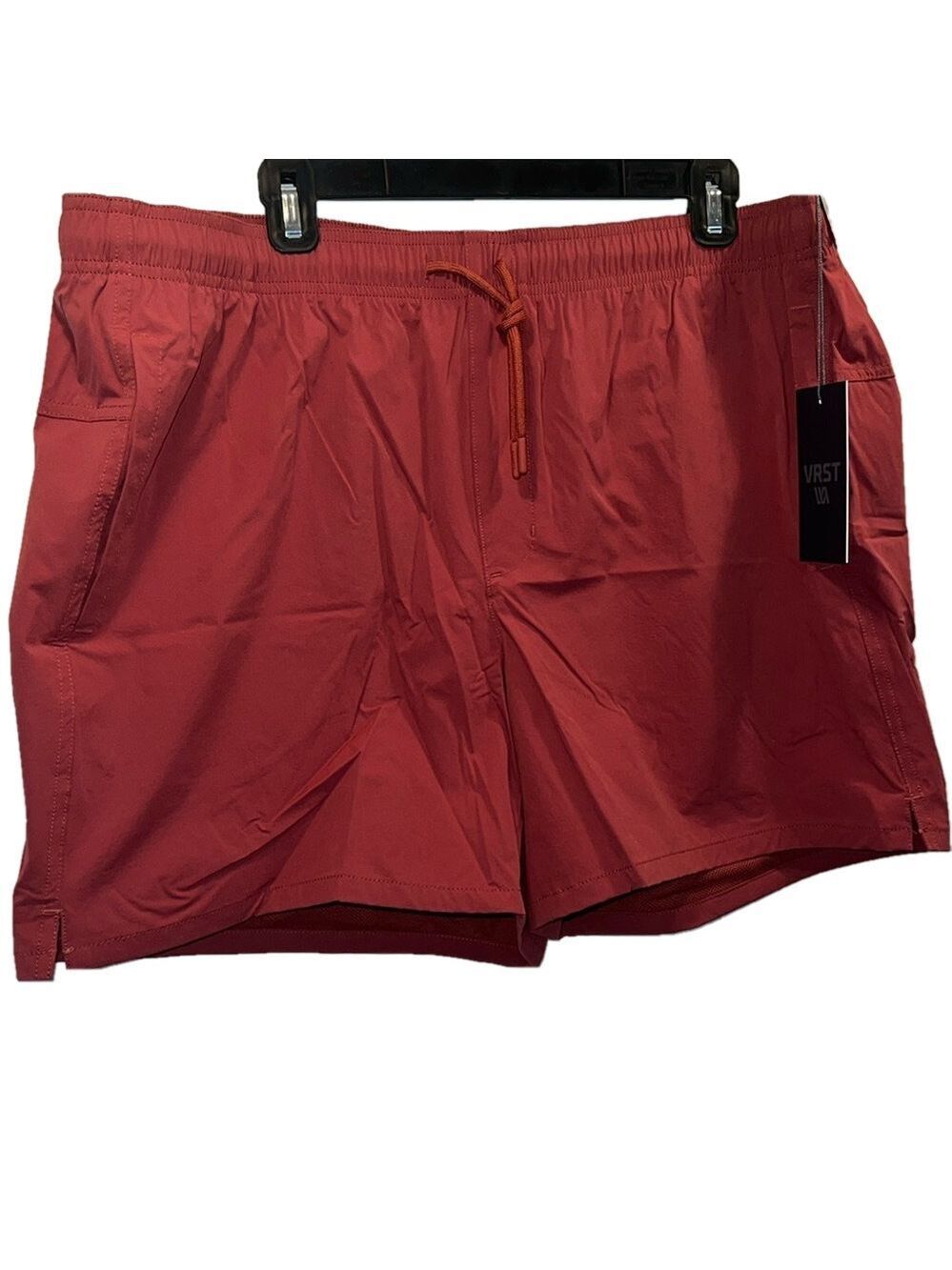 VRST Shorts, NWT, SZ XXL, Waist 21”, L17”, In 5”, Pockets, Brick Red Color